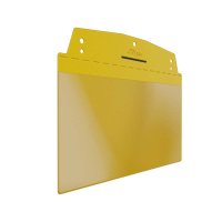 10 Stk. | Sichttasche 1/3 DIN quer | gelb | mit 2 Magnetstreifen