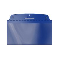 10 Stk. | Sichttasche 1/3 DIN A4 quer | dunkelblau | mit 2 Selbstklebestreifen