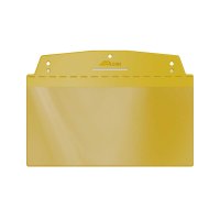 10 Stk. | Sichttasche 1/3 DIN A4 quer | gelb | mit 1 Selbstklebestreifen